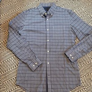 Banana republic navy gingham dress shirt